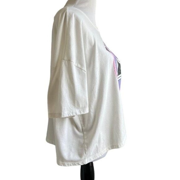 Pink Floyd White Crop Top Size XXL - Picture 2 of 5